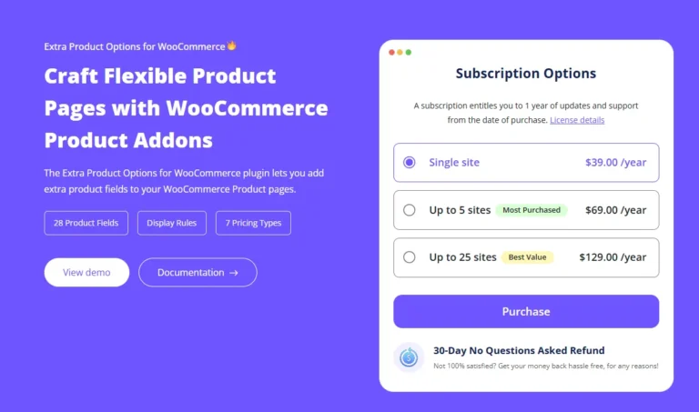 extra product options pro